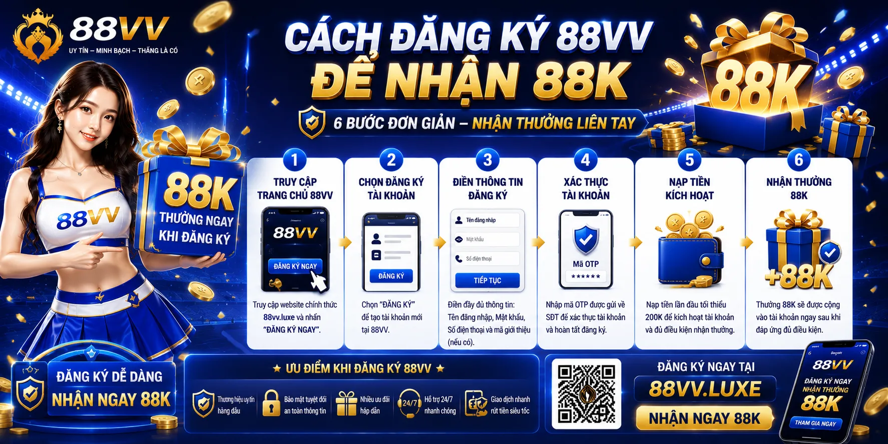 Thưởng Đăng Ký 88VV 88K: Điều Kiện Và Cách Nhận 2 Cách đăng ký 88VV để nhận 88K