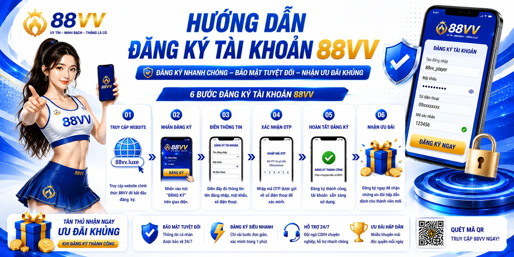 Hướng dẫn đăng ký tài khoản 88VV từng bước
